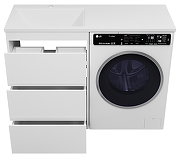Тумба с раковиной Brevita Графит 120 L УТ000015087 Белая матовая-3