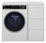 Тумба с раковиной Brevita Графит 100 R УТ000015080 Белая матовая-6
