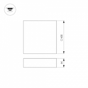 Потолочный светильник Arlight QUADRO 041026 цвет плафона/подвески Белый, цвет арматуры Белый-5