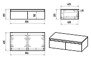 Тумба Brevita Дакота 80 DAK-019080-19-012Я Белая матовая Дуб Галифакс олово-7