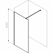 Душевая перегородка Ravak ST Walk-In Wall Air 100 GW9WA0C00Z1C профиль Хром стекло Transparent-5