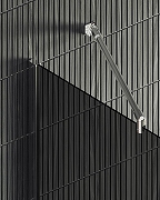 Душевая перегородка Maybah Glass MGD-698-5ш 790x1950 в широком профиле Хром матовый стекло графитовое-6