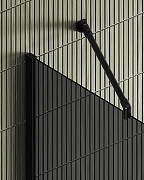 Душевая перегородка Maybah Glass MGD-698-6ш 790x1950 в широком профиле Черный стекло графитовое-6