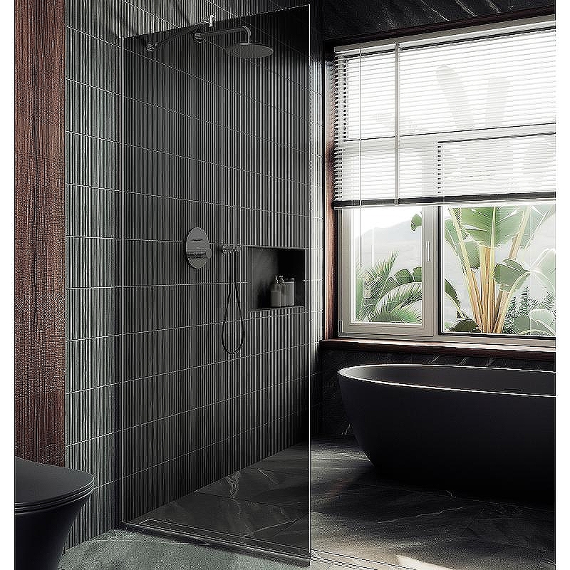 Душевая перегородка Maybah Glass MGD-698-5у 790x1950 в узком профиле 