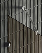 Душевая перегородка Maybah Glass MGD-262-4 790x1950 коннектор стена-стекло Хром глянцевый стекло бронзовое-6