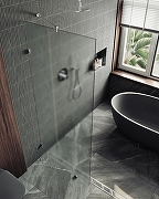 Душевая перегородка Maybah Glass MGD-269-4 890x1950 коннектор стена-стекло Хром глянцевый стекло сатиновое-3