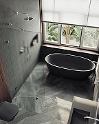 Душевая перегородка Maybah Glass MGD-269-4 890x1950 коннектор стена-стекло Хром глянцевый стекло сатиновое-4