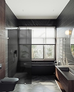 Душевая перегородка Maybah Glass MGD-272-4 890x1950 коннектор стена-стекло Хром глянцевый стекло графитовое матовое-2