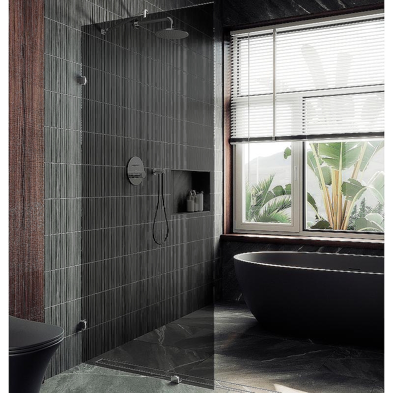 Душевая перегородка Maybah Glass MGD-275-4 890x1950 коннектор стена-стекло 