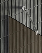 Душевая перегородка Maybah Glass MGD-692-5у 890x1950 в узком профиле Хром матовый стекло бронзовое матовое-6