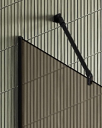 Душевая перегородка Maybah Glass MGD-692-6у 890x1950 в узком профиле Черный стекло бронзовое матовое-6