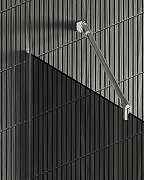 Душевая перегородка Maybah Glass MGD-693-5у 890x1950 в узком профиле Хром матовый стекло графитовое-6