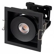 Встраиваемый светильник Arlight CL-SIMPLE-S80x80-9W Day4000 (BK, 45 deg) 026875 цвет плафона/подвески Черный, цвет арматуры Черный