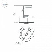 Встраиваемый светильник Arlight CL-SIMPLE-R78-9W Day4000 (BK, 45 deg) 026871 цвет плафона/подвески Черный, цвет арматуры Черный-7
