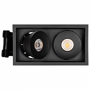 Встраиваемый светильник Arlight CL-SIMPLE-S148x80-2x9W Day4000 (BK, 45 deg) 026877 цвет плафона/подвески Черный, цвет арматуры Черный-4