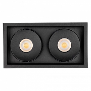 Встраиваемый светильник Arlight CL-SIMPLE-S148x80-2x9W Day4000 (BK, 45 deg) 026877 цвет плафона/подвески Черный, цвет арматуры Черный-5