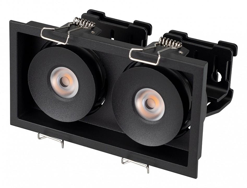 Встраиваемый светильник Arlight CL-SIMPLE-S148x80-2x9W Warm3000 (BK, 45 deg) 028151 