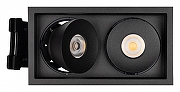 Встраиваемый светильник Arlight CL-SIMPLE-S148x80-2x9W Warm3000 (BK, 45 deg) 028151 цвет плафона/подвески Черный, цвет арматуры Черный-1