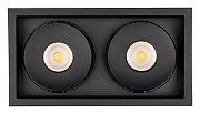 Встраиваемый светильник Arlight CL-SIMPLE-S148x80-2x9W Warm3000 (BK, 45 deg) 028151 цвет плафона/подвески Черный, цвет арматуры Черный-2