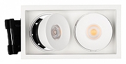 Встраиваемый светильник Arlight CL-SIMPLE-S148x80-2x9W Day4000 (WH, 45 deg) 028150 цвет плафона/подвески Белый, цвет арматуры Белый-1