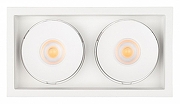 Встраиваемый светильник Arlight CL-SIMPLE-S148x80-2x9W Day4000 (WH, 45 deg) 028150 цвет плафона/подвески Белый, цвет арматуры Белый-3