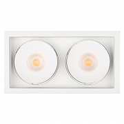 Встраиваемый светильник Arlight CL-SIMPLE-S148x80-2x9W Warm3000 (WH, 45 deg) 026876 цвет плафона/подвески Белый, цвет арматуры Белый-3
