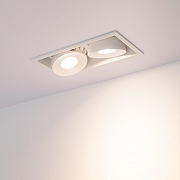 Встраиваемый светильник Arlight CL-SIMPLE-S148x80-2x9W Warm3000 (WH, 45 deg) 026876 цвет плафона/подвески Белый, цвет арматуры Белый-5