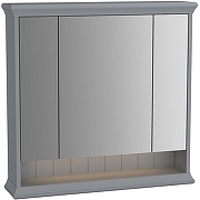 Зеркальный шкаф Vitra Valarte 80 62232 с подсветкой Серый матовый