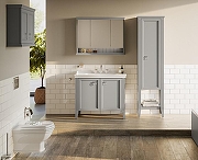 Зеркальный шкаф Vitra Valarte 80 62232 с подсветкой Серый матовый-3