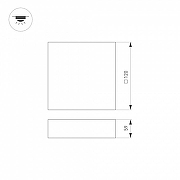 Накладной светильник Arlight QUADRO 034775 цвет плафона/подвески Белый, цвет арматуры Белый-6