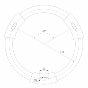 Потолочный светильник Arlight RONDO 034812 цвет плафона/подвески Белый, Черный, цвет арматуры Черный-3