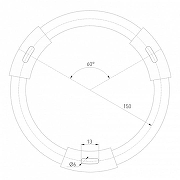 Накладной светильник Arlight RONDO 034808 цвет плафона/подвески Белый, цвет арматуры Белый-3