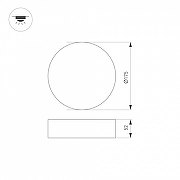 Накладной светильник Arlight RONDO 022228(2) цвет плафона/подвески Белый, цвет арматуры Белый-5