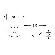 Раковина-чаша Ceruttispa 59 CR7027 9946 Белая-3