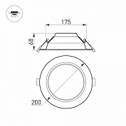 Встраиваемый светильник Arlight CYCLONE 023216(2) цвет плафона/подвески Белый, цвет арматуры Белый-5
