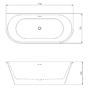 Акриловая ванна Azario Elcon 170х75 ELC17075 без гидромассажа-2