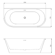Акриловая ванна Azario Elcon 180х75 ELC18075 без гидромассажа-2