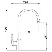 Смеситель для кухни Haiba HB71825 Хром-1