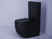 Унитаз-компакт Ceramicanova Metropol Rimless CN4001MB Черный матовый с бачком и сиденьем Микролифт-1