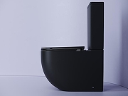 Унитаз-компакт Ceramicanova Metropol Rimless CN4001MB Черный матовый с бачком и сиденьем Микролифт-3