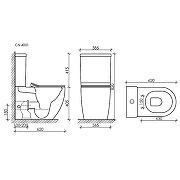 Унитаз-компакт Ceramicanova Metropol Rimless CN4001MB Черный матовый с бачком и сиденьем Микролифт-10