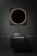 Зеркало Silver Mirrors Mone 80 LED-00002740 с подсветкой Черное с бесконтактным выключателем и диммером-6