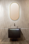 Зеркало Silver Mirrors Viva 55 LED-00002690 с подсветкой Золото с бесконтактным выключателем и диммером-4