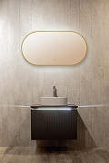 Зеркало Silver Mirrors Viva 55 LED-00002690 с подсветкой Золото с бесконтактным выключателем и диммером-6