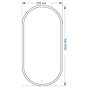 Зеркало Silver Mirrors Виола 50 LED-00002355 с подсветкой Черное с сенсорным выключателем и диммером-4