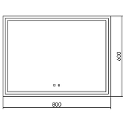 Зеркало Silver Mirrors Ливия-Р 60 LED-00002744 с подсветкой с сенсорным выключателем и диммером-3