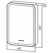 Зеркальный шкаф Silver Mirrors Фиджи 60-3 R LED-00002858 с подсветкой Белый-10