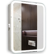 Зеркальный шкаф Silver Mirrors Фиджи Flip 60 LED-00002472 с подсветкой Белый-2