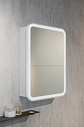 Зеркальный шкаф Silver Mirrors Фиджи Flip 60 LED-00002472 с подсветкой Белый-3