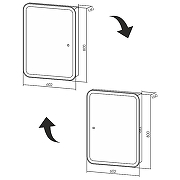 Зеркальный шкаф Silver Mirrors Фиджи Flip 60 LED-00002472 с подсветкой Белый-14